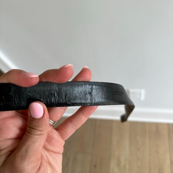 Brooks Brothers 346 Genuine Leather Belt Black M - Picture 7 of 11